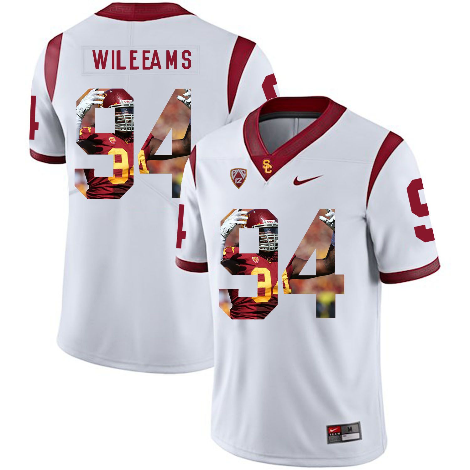 Men USC Trojans #34 Williams White Fashion Edition Customized NCAA Jerseys->customized ncaa jersey->Custom Jersey